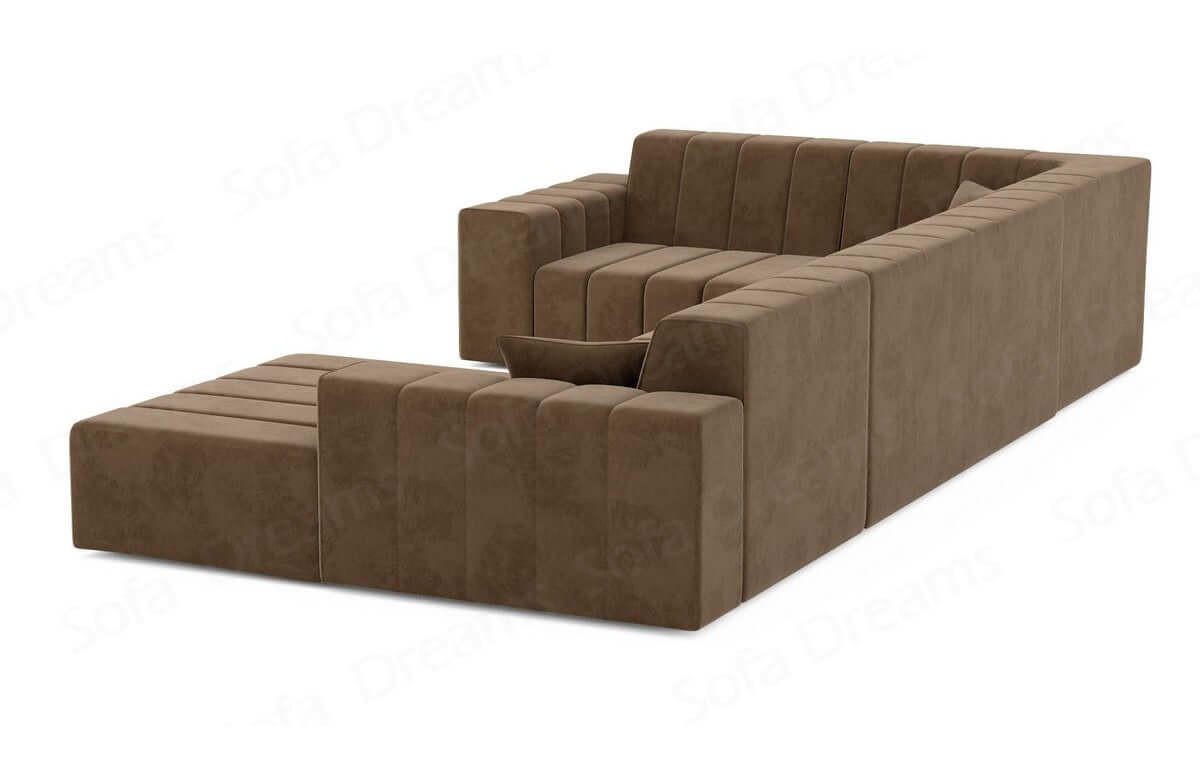 WOHNLANDSCHAFT Astra Braun Strukturstoff - Braun, Kunststoff (326/73/186cm)