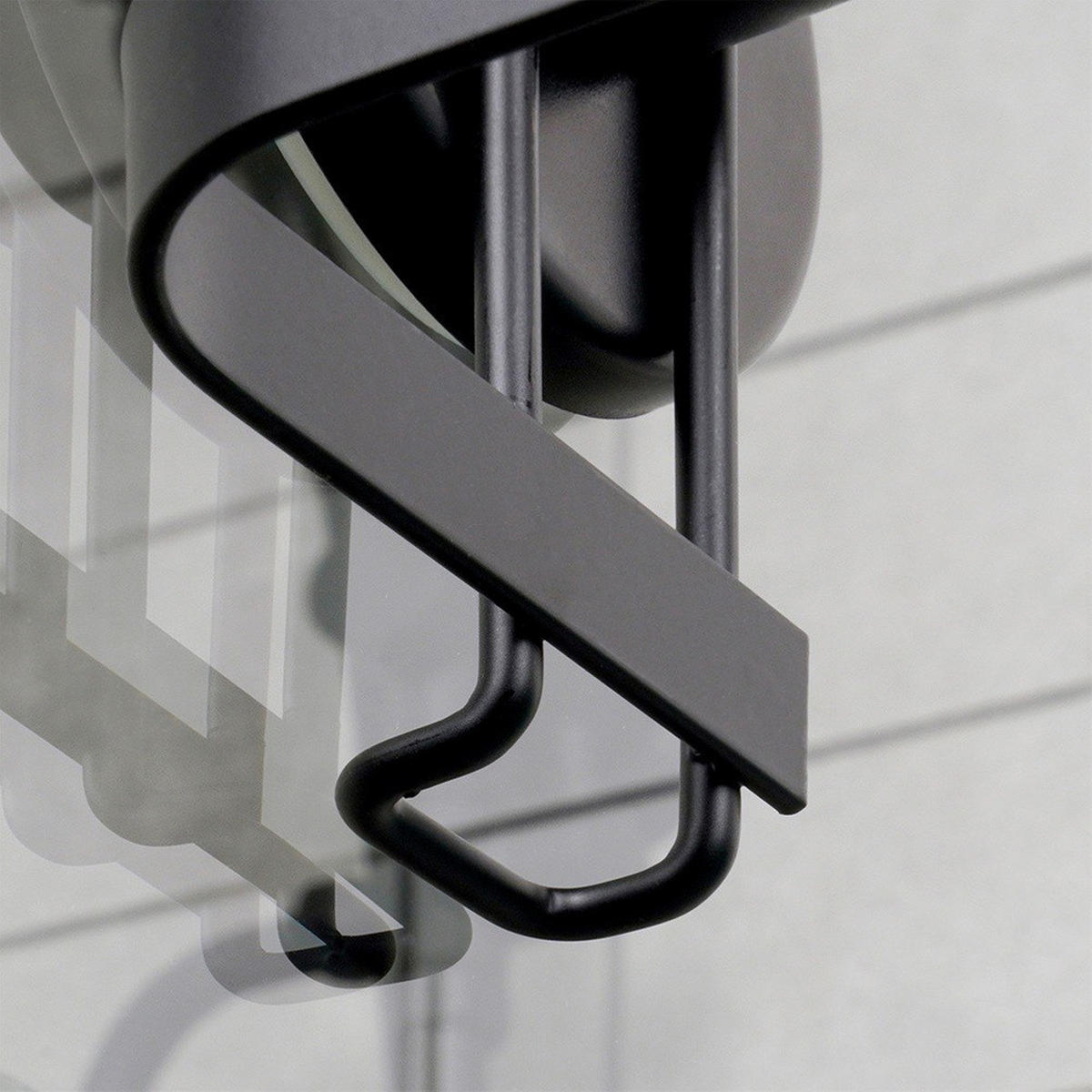 HANDTUCHHALTER Saugnapf Schwarz - Schwarz, Metall (60/11/8.5cm) - Bathroom solutions