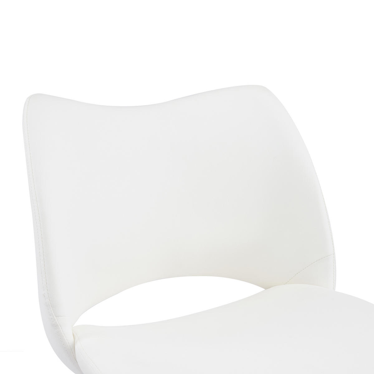 DREHSTUHL Kunstleder Weiß drehbar - Weiß, Leder/Holzwerkstoff (54/84/48cm) - WISHDOR