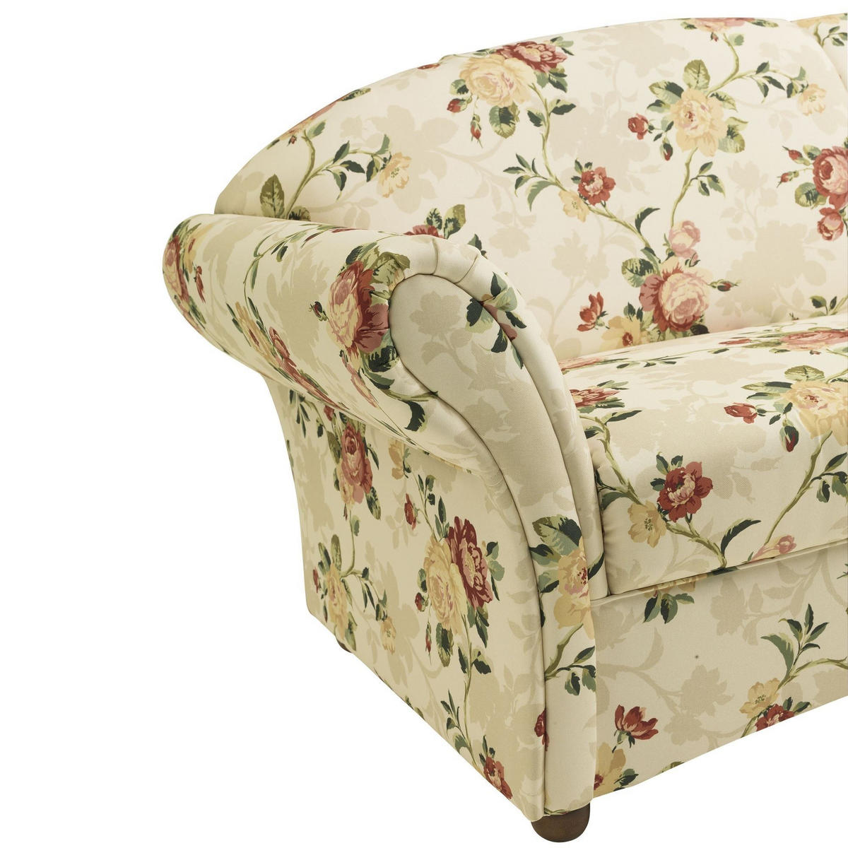 SOFA 2-Sitzer Kama Bezug Flachgewebe Buche nussbaum dunkel / multi - Blaugrau, Kunststoff (151/85/81cm) - 58aufmkessel
