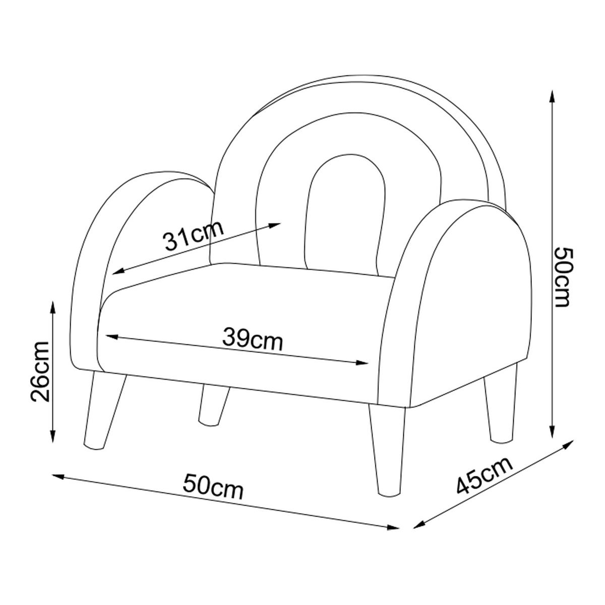 KINDERSESSEL Sorreindi - Rosa, Holz/Holzwerkstoff (50/50/45cm) - [en.casa]
