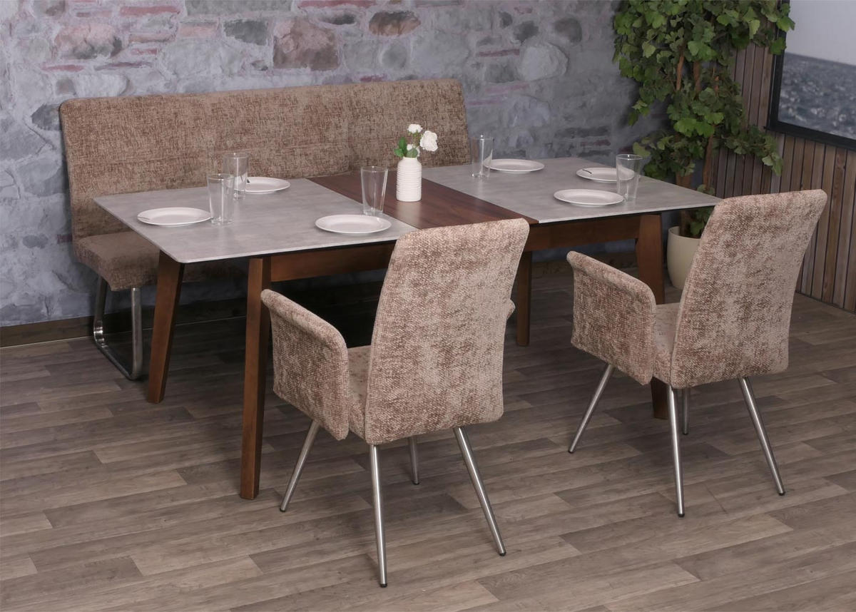 ESSZIMMER-SET Braun 3er-Set - Braun, Textil (180/99/65cm) - MCW