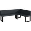 ECKBANK PETER_U - Dunkelgrau, Leder (142/196cm) - Meblini