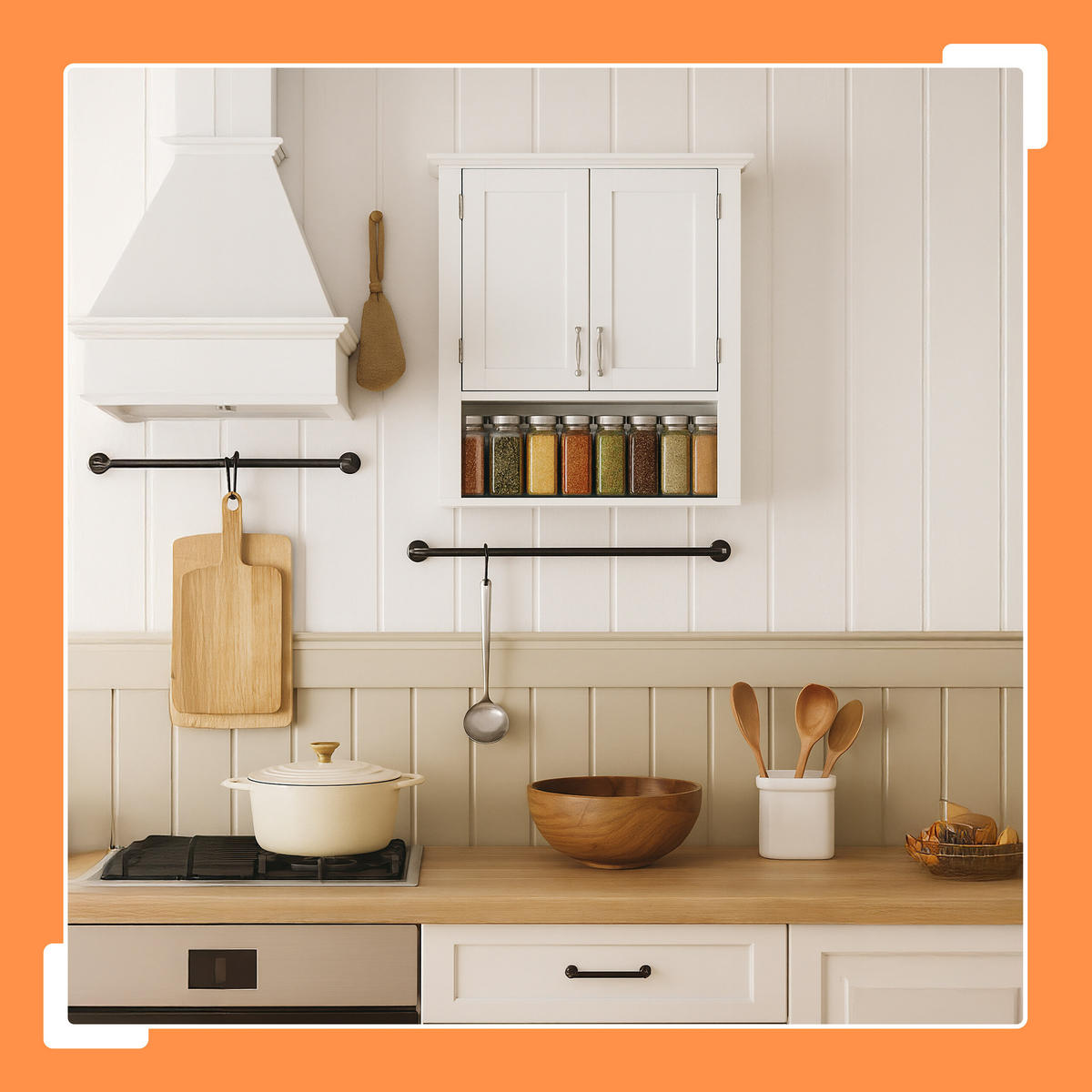 OMARICA - bela, leseni material (58/62/20cm) - Relaxdays