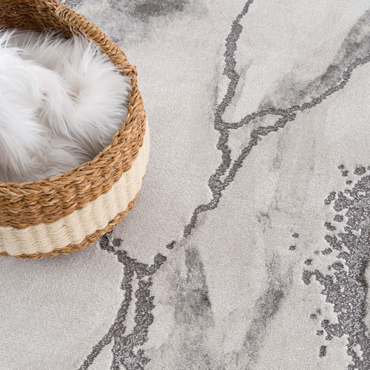 KURZFLOR-TEPPICH Chic 9272 Grau 80x300 cm - Grau, Textil (80/300cm) - carpet city