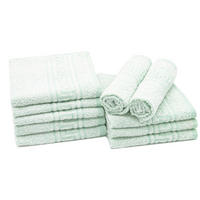 SEIFTÜCHER, 10er-Set, 30x30 cm, 80% Baumwolle, 20% Polyester, Grün - Grün, Naturmaterialien (30/30cm) - Zollner