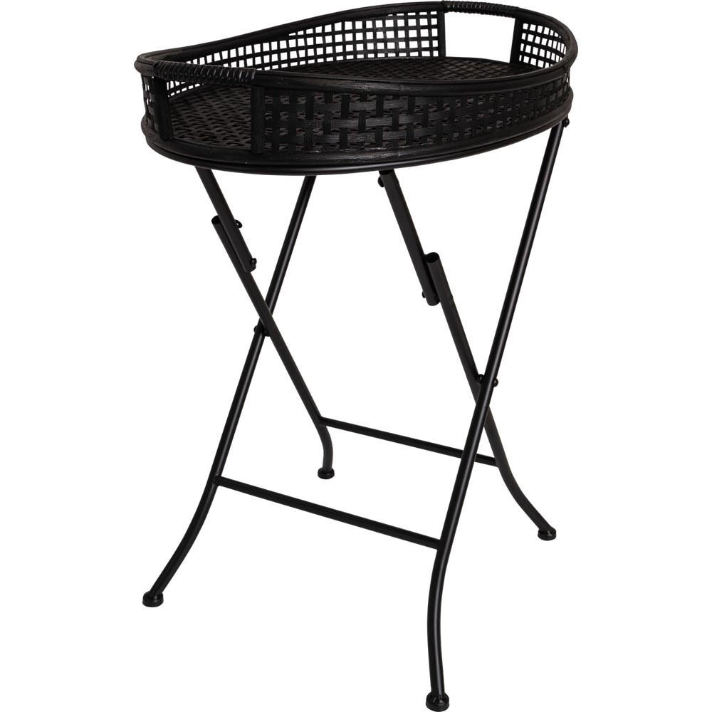 GARTENTISCH Levi - Schwarz - 55/38/62 cm - Schwarz, Metall (55/38/62cm) - Lesli Living