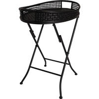 GARTENTISCH Levi - Schwarz - 55/38/62 cm - Schwarz, Metall (55/38/62cm) - Lesli Living
