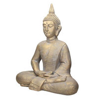 BUDDHA KOPF STATUE 63 cm - Bronzefarben, Kunststoff (29/63/52cm) - ECD-Germany