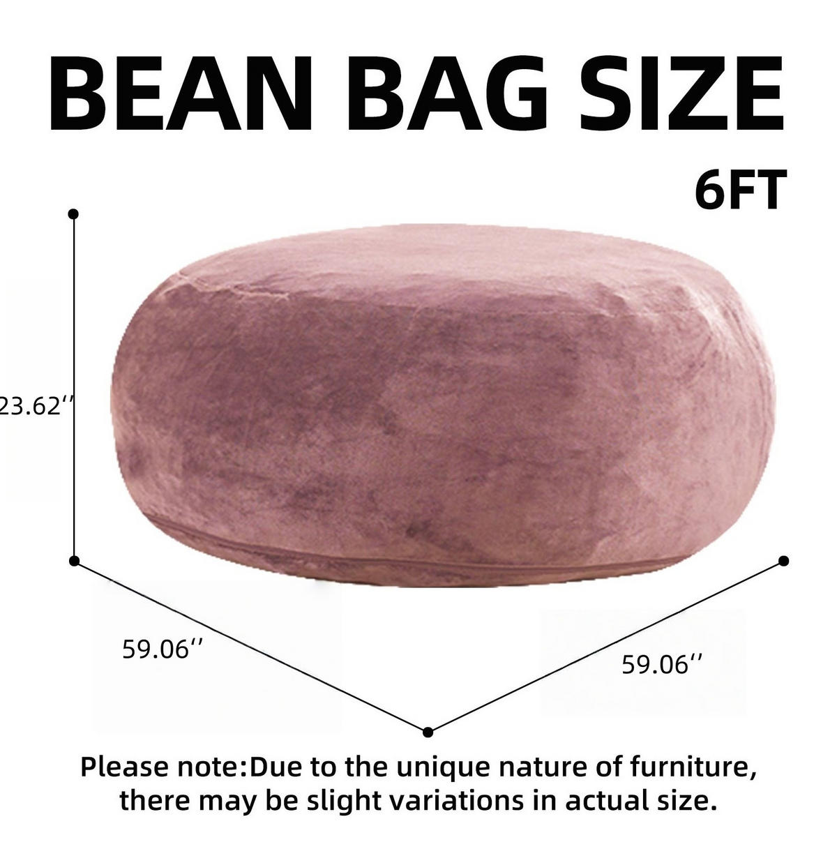 SITZSACKSOFA Pink - Pink, Kunststoff (150/60/150cm) - Beauniv