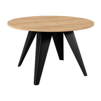 COUCHTISCH Fare - Eichefarben/Schwarz, Holzwerkstoff/Metall (75/75/50cm) - MIRJAN24