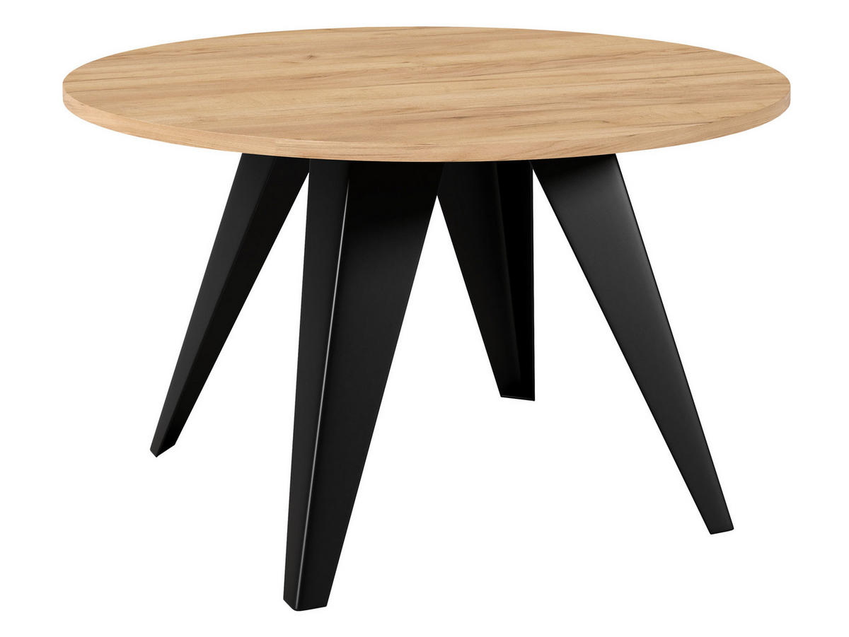 COUCHTISCH Fare - Eichefarben/Schwarz, Holzwerkstoff/Metall (75/75/50cm) - MIRJAN24