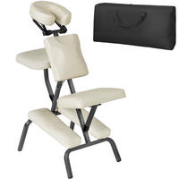 MASSAGESTUHL , 80 x 50 x 105 cm, beige - Beige, Metall (50/105/80cm) - tectake