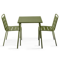 GARTENSET 3-tlg., Khakigrün - Grün, Metall - Oviala