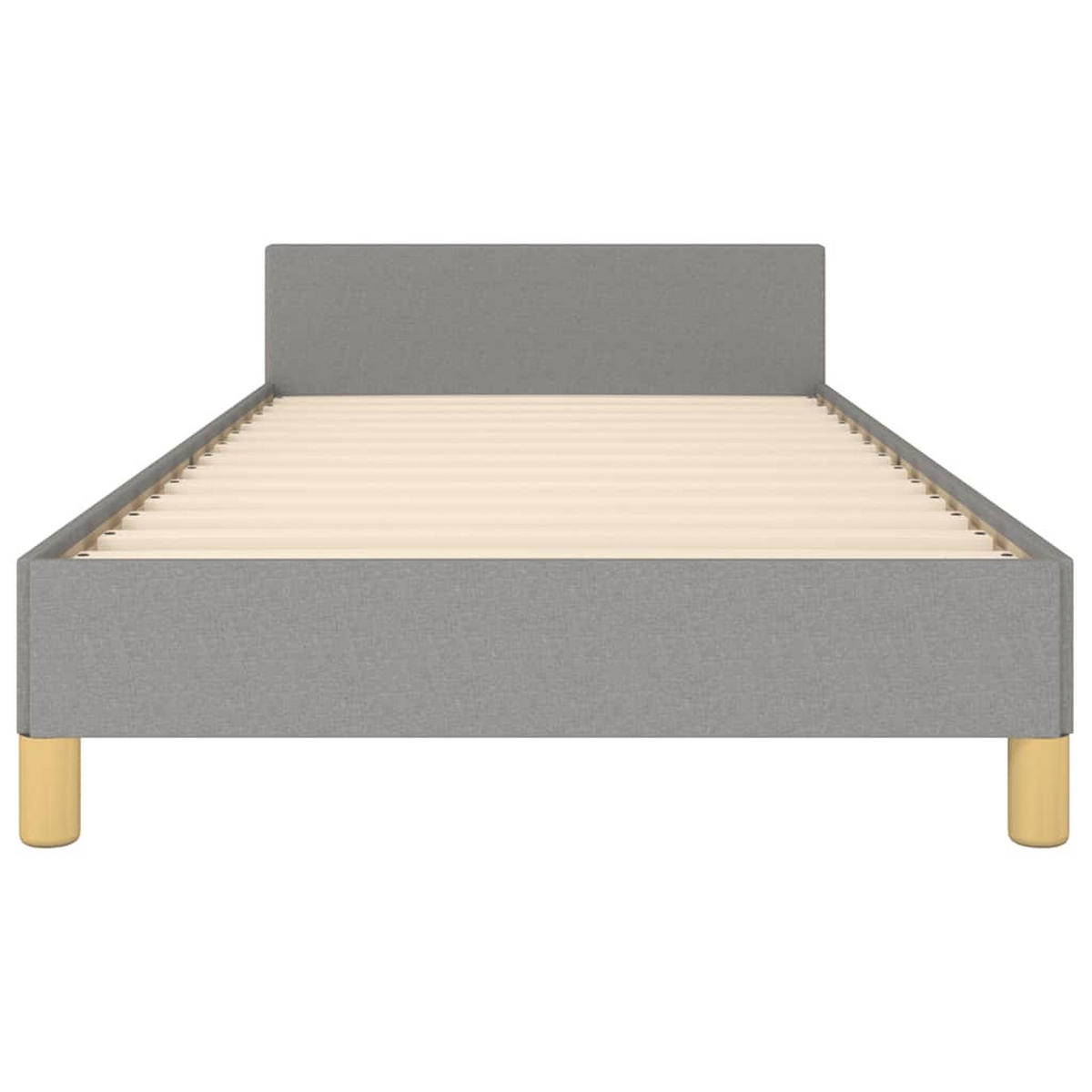 BETTGESTELL Ohne Matratze Hellgrau 90/200 Cm Stoff - Hellgrau, Textil (90/200cm) - vidaXL
