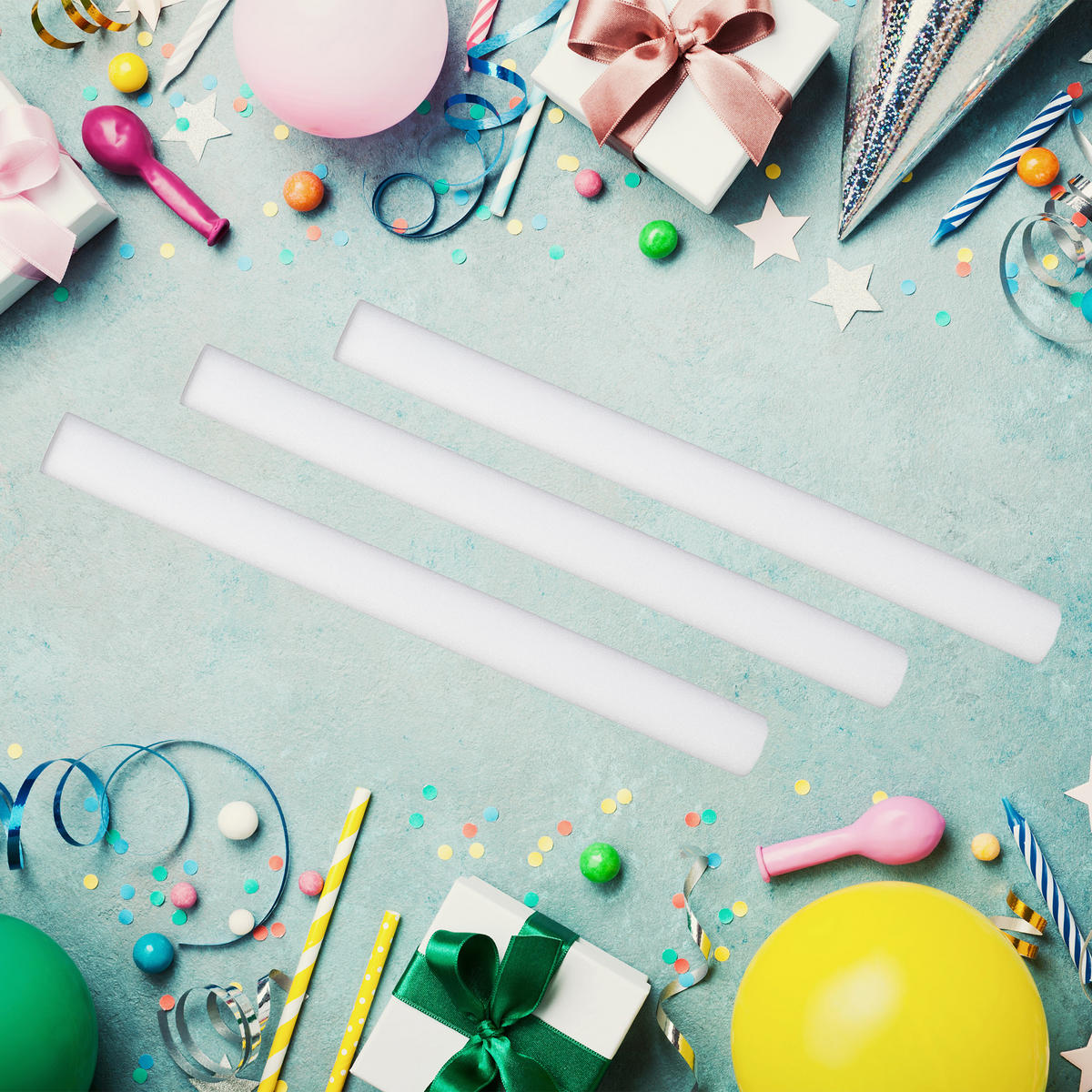 LEUCHTSTÄBE - Weiß, Textil (4/46.5/4cm) - Relaxdays