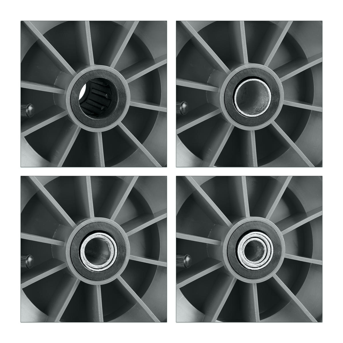 SCHUBKARRENRAD - Multicolor, Kunststoff/Metall (32.5/32.5/9.5cm) - Relaxdays