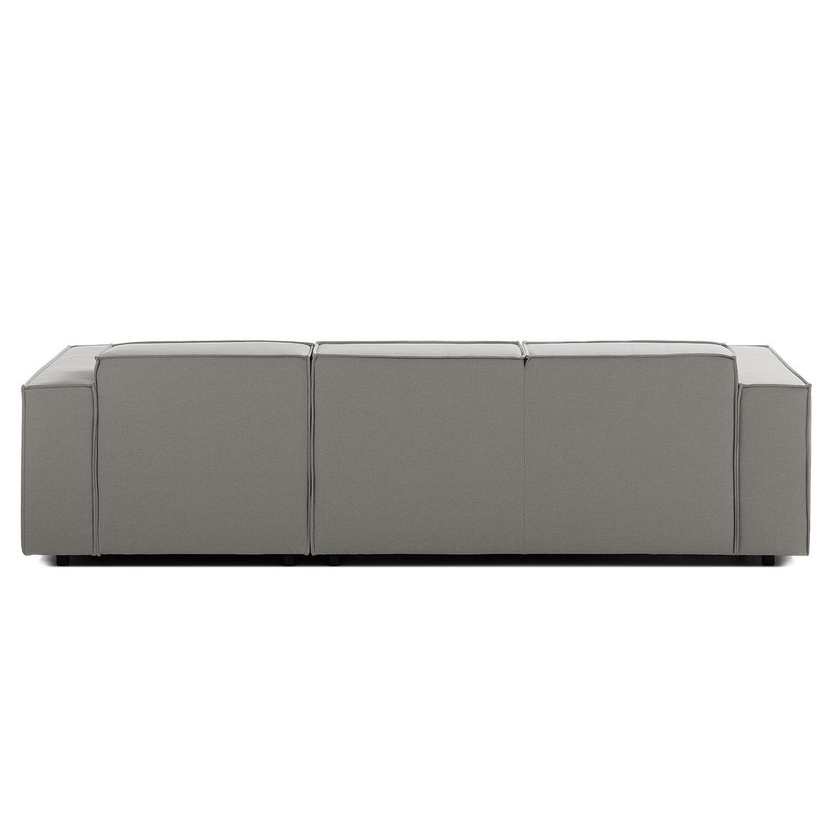 ECKSOFA mit Longchair - Graubraun/Schwarz, Kunststoff/Textil (260/177cm) - home24