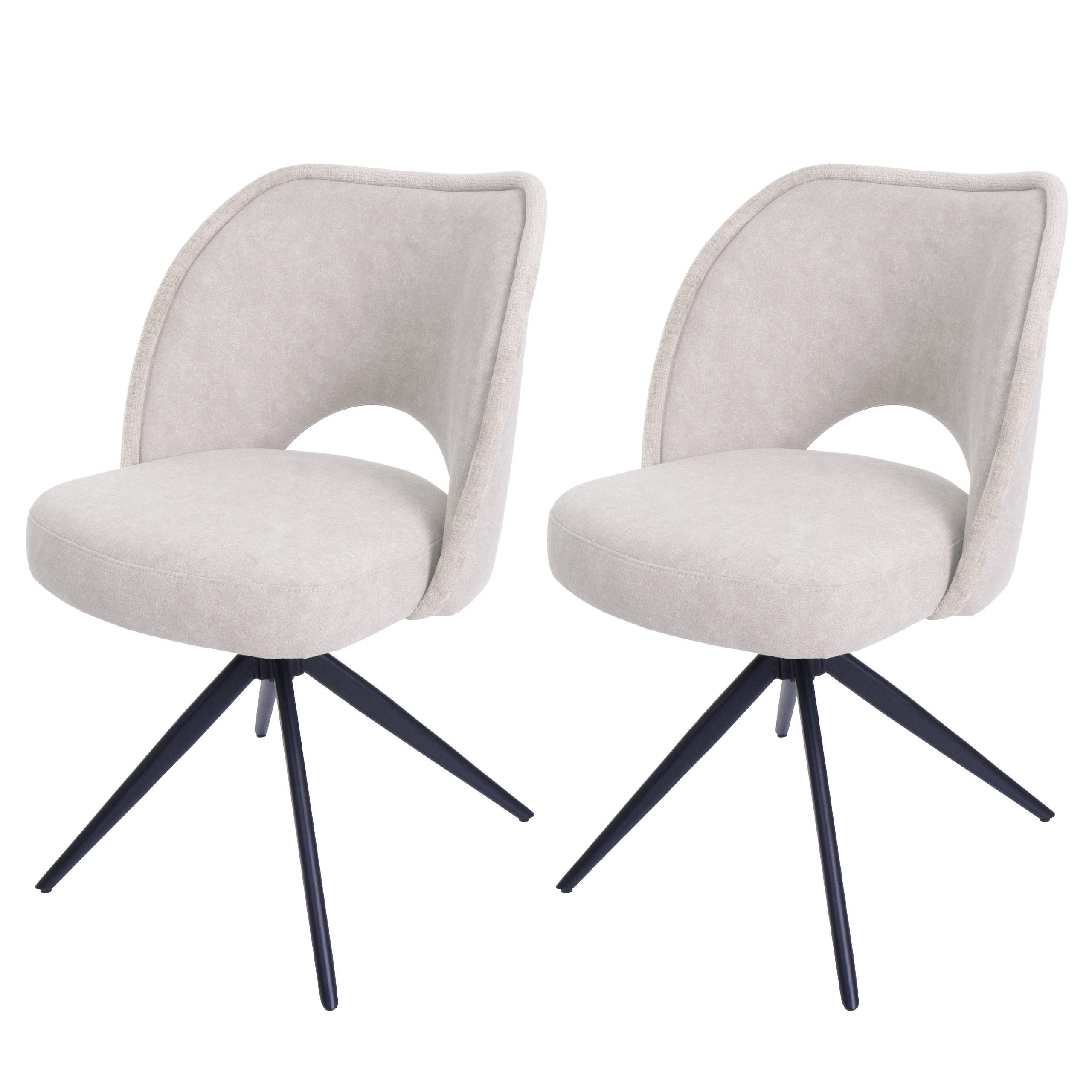ESSZIMMERSTUHL Cremeweiß 2er-Set - Weiß, Textil (54/84/60cm) - MCW