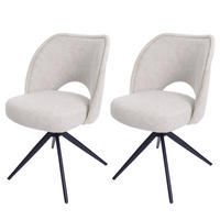 ESSZIMMERSTUHL Cremeweiß 2er-Set - Creme/Weiß, Textil (54/84/60cm) - MCW