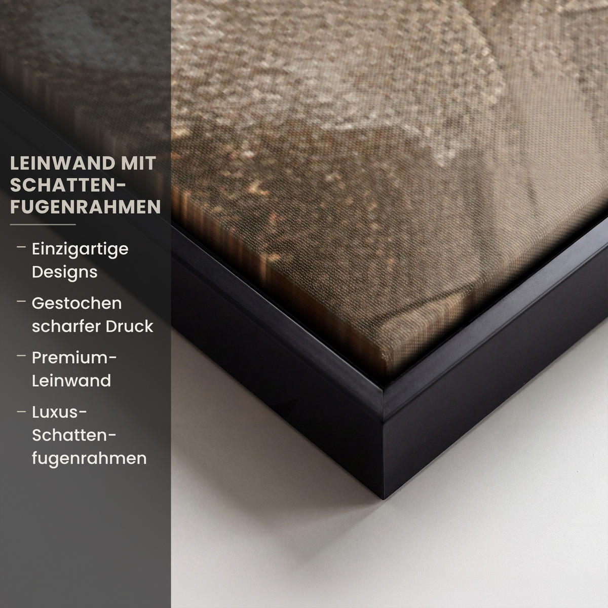 LEINWAND Bilder mit Rahmen - Blumen - Weiß - Gold - Beige - Luxus - 100x150 - Greige, Textil (100/150cm) - MuchoWow