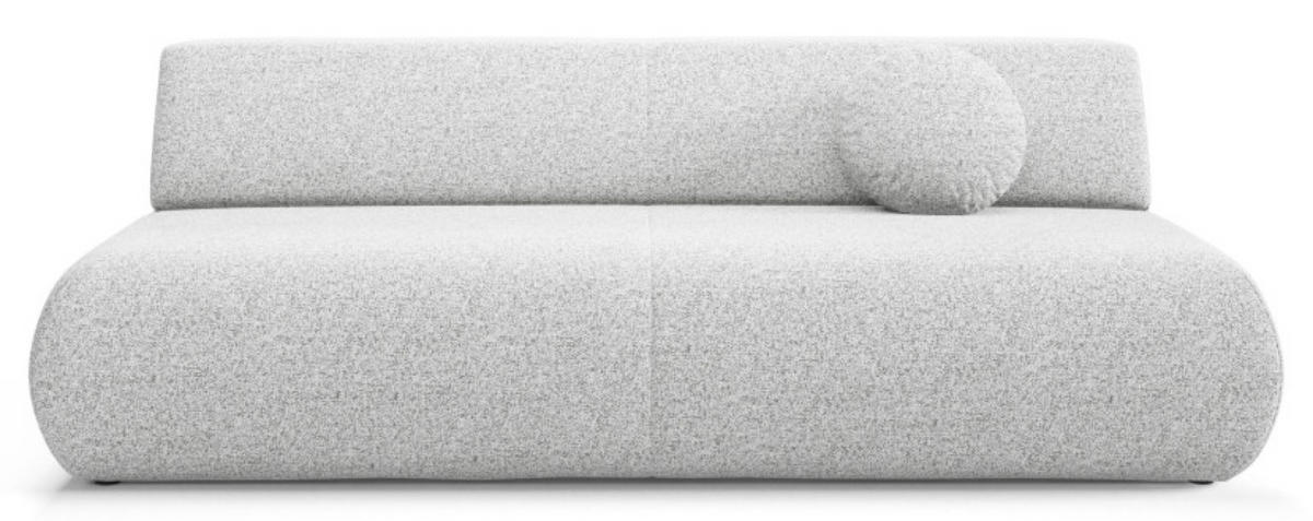 SOFA Hellgrau PENTI Ohne Armlehnen Mit Schlaffunktion Bezug PUENTE - Grau, Textil (214/74/100cm) - Sepro Meble