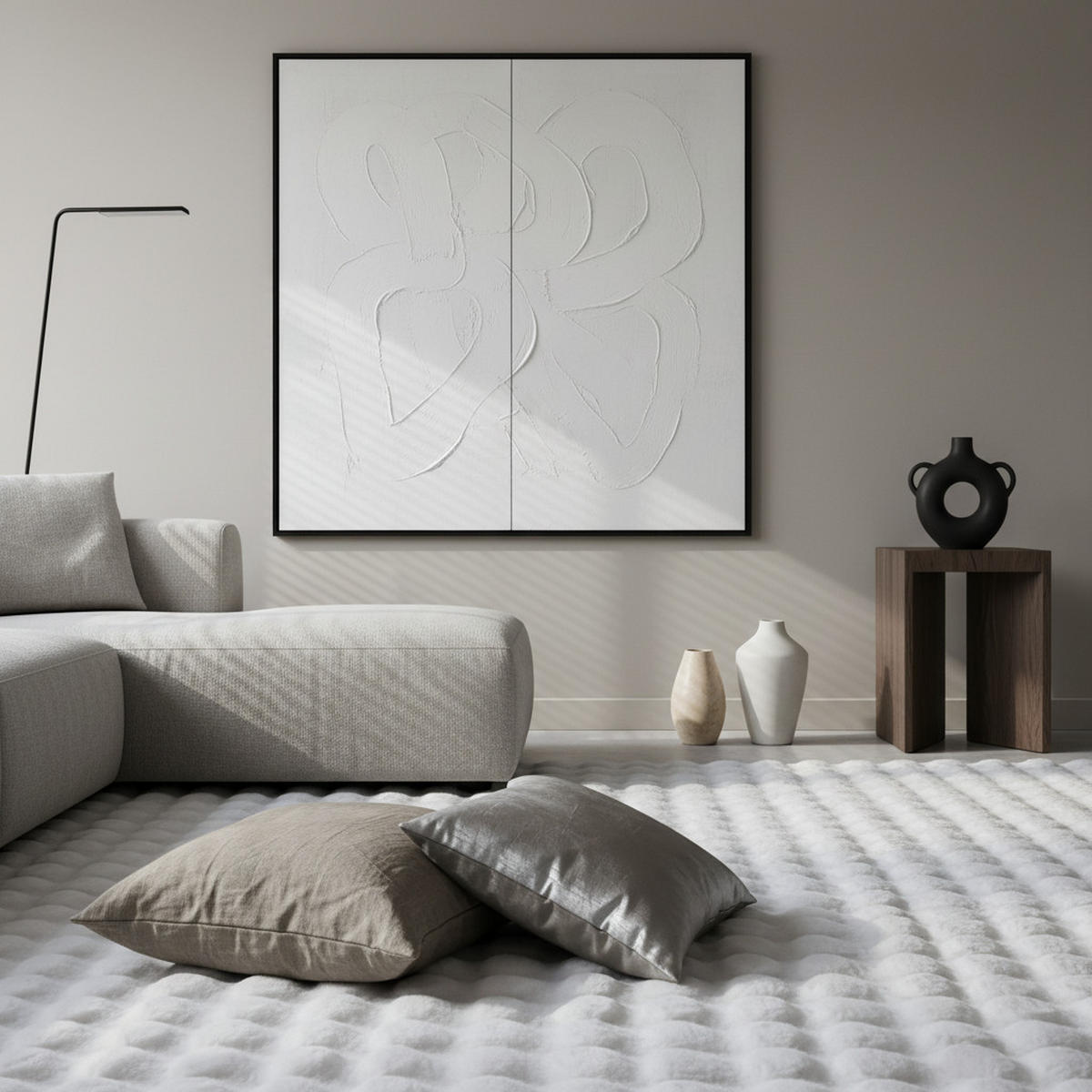 HOCHFLORTEPPICH Waschbar NAUDERS, einfarbig, Weiß, 140 x 200 cm - Weiß, Textil (140/200cm) - KADIMA DESIGN