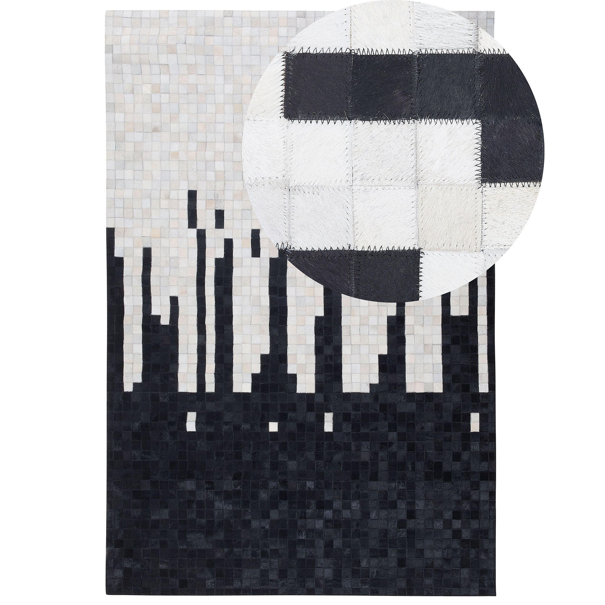 KURZFLOR-TEPPICH Bolu 230/160 cm - Weiß, Fell (160/230cm) - Beliani