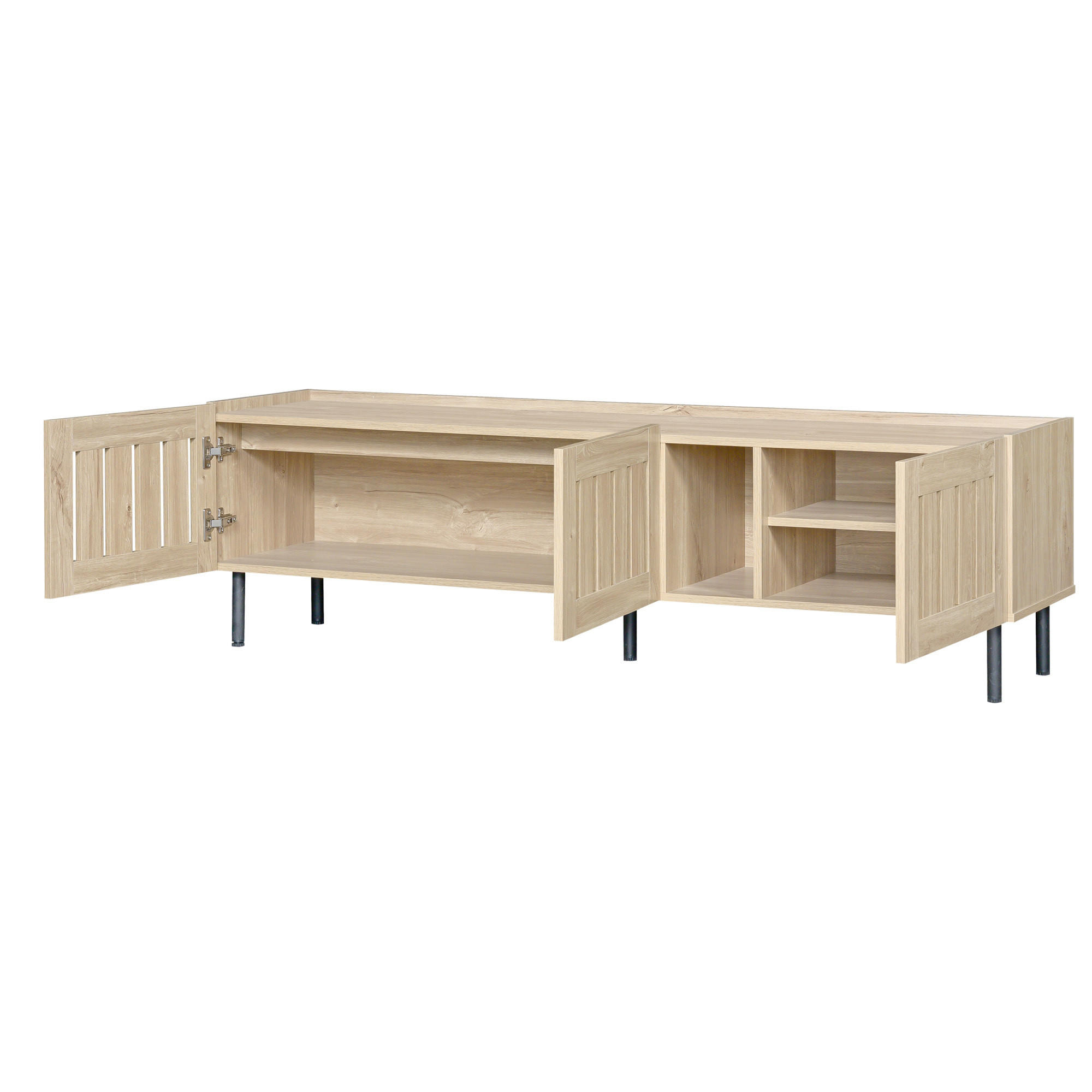 TV-ELEMENT 160/40/47 cm Naturholzfarbe - Ahornfarben, Holz (160/47/40cm) - Oxeza