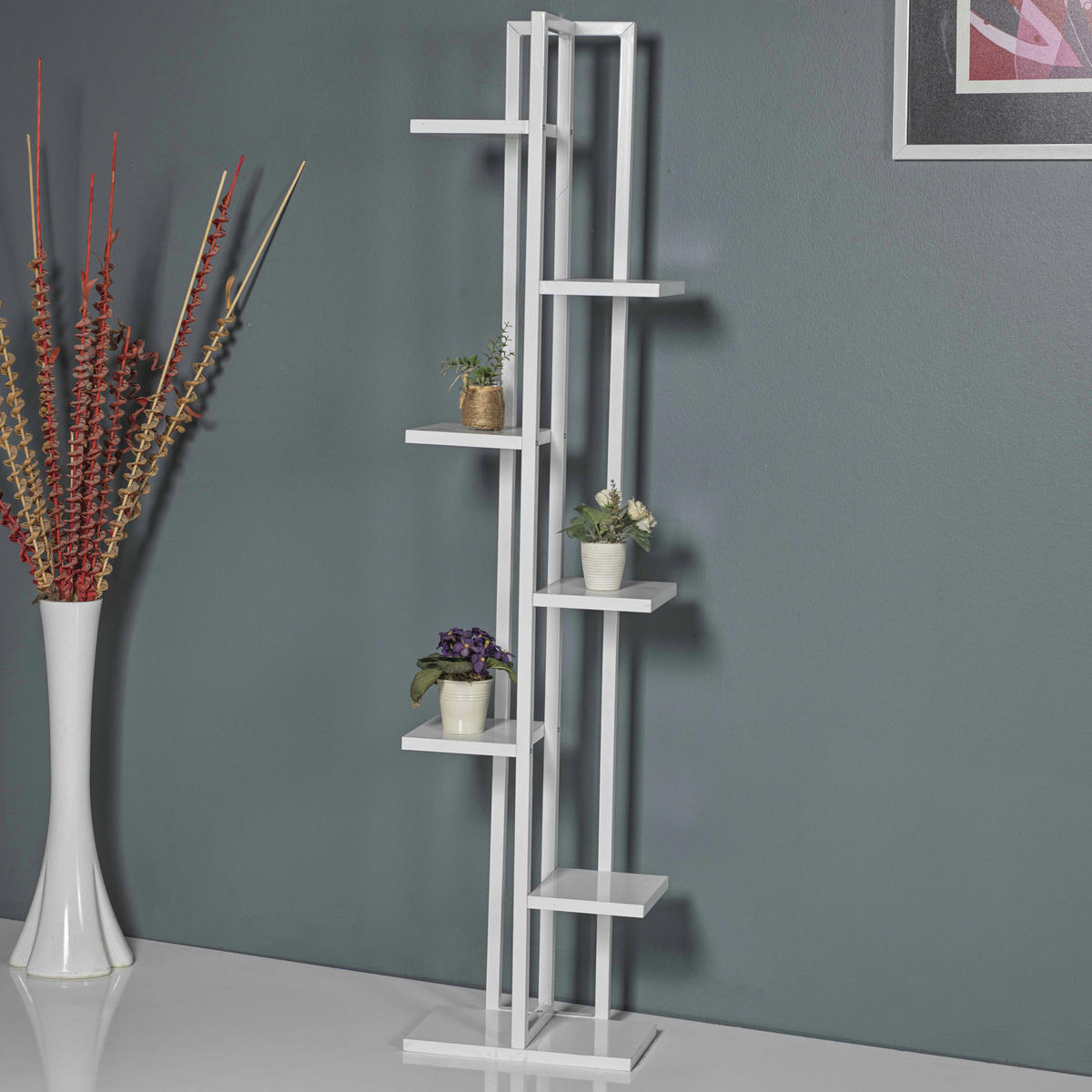 STANDREGAL Somero - Weiß, Holzwerkstoff/Metall (34/150/21cm) - [en.casa]