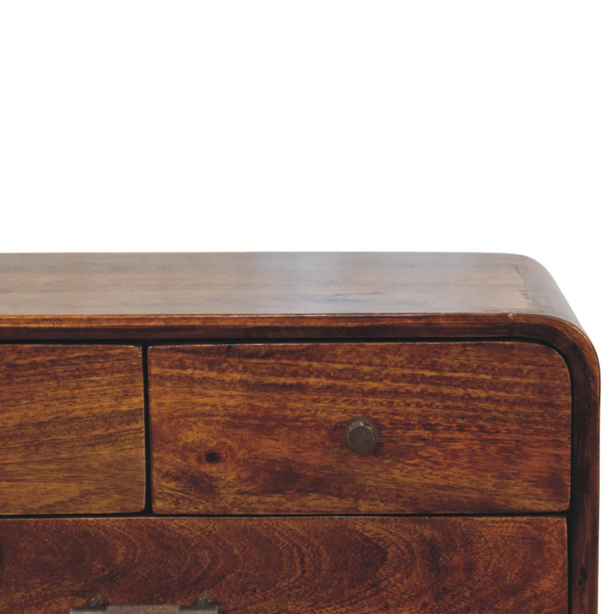 AVORA NOČNA OMARICA v kostanjevem zaključku s 3 predali - hnedá, drevo (35/55/55cm) - Artisan Furniture