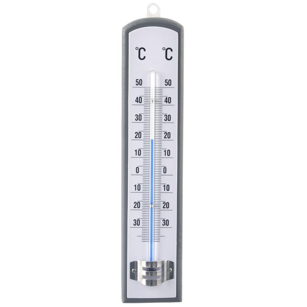 UNIVERSAL-THERMOMETER, Holz, grau, 21 cm - Grau, Holz - Orion 