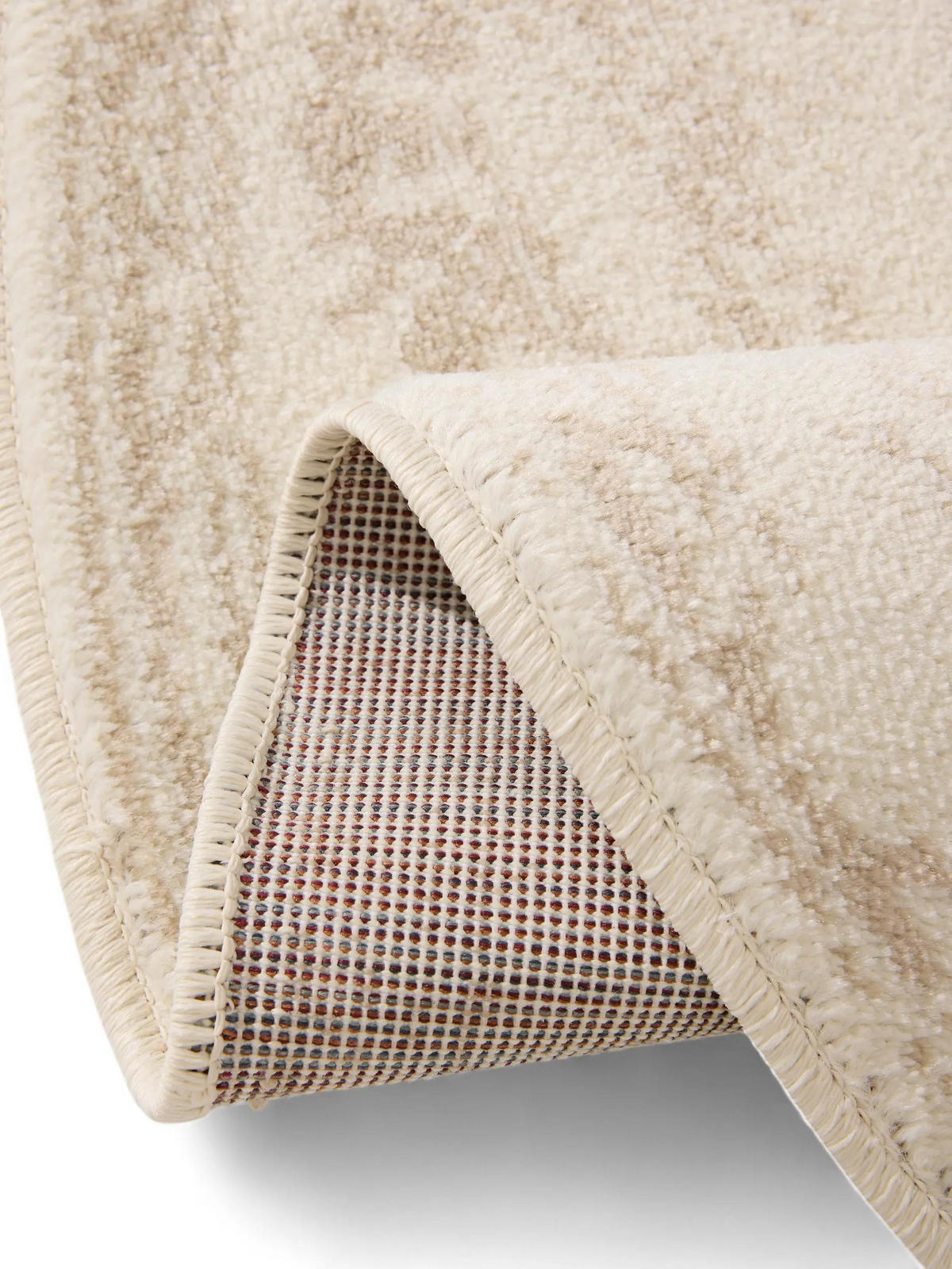 VINTAGE-TEPPICH Suki ø 120 cm rund - Beige/Creme, Kunststoff (120/120cm) - benuta