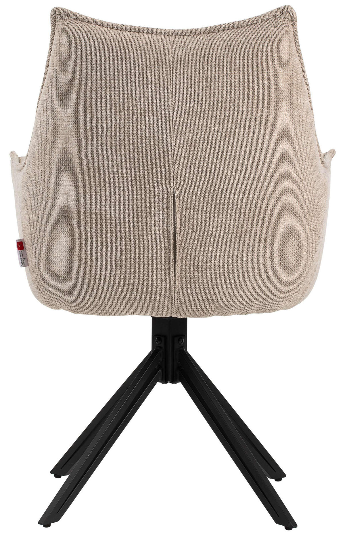 ESSZIMMERSTUHL Ginosa drehbar 60/90/64 cm - Beige/Schwarz, Textil/Metall (62/90/66cm) - Mr. Deko