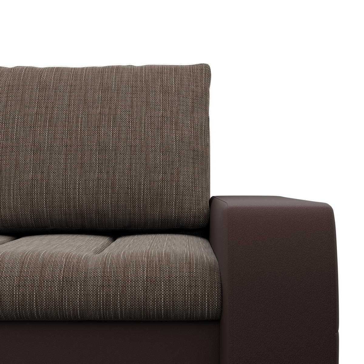 ECKSOFA MIT SCHLAFFUNKTION AURORA LINKS, Braun + Braun - Braun, Textil (243/200cm)
