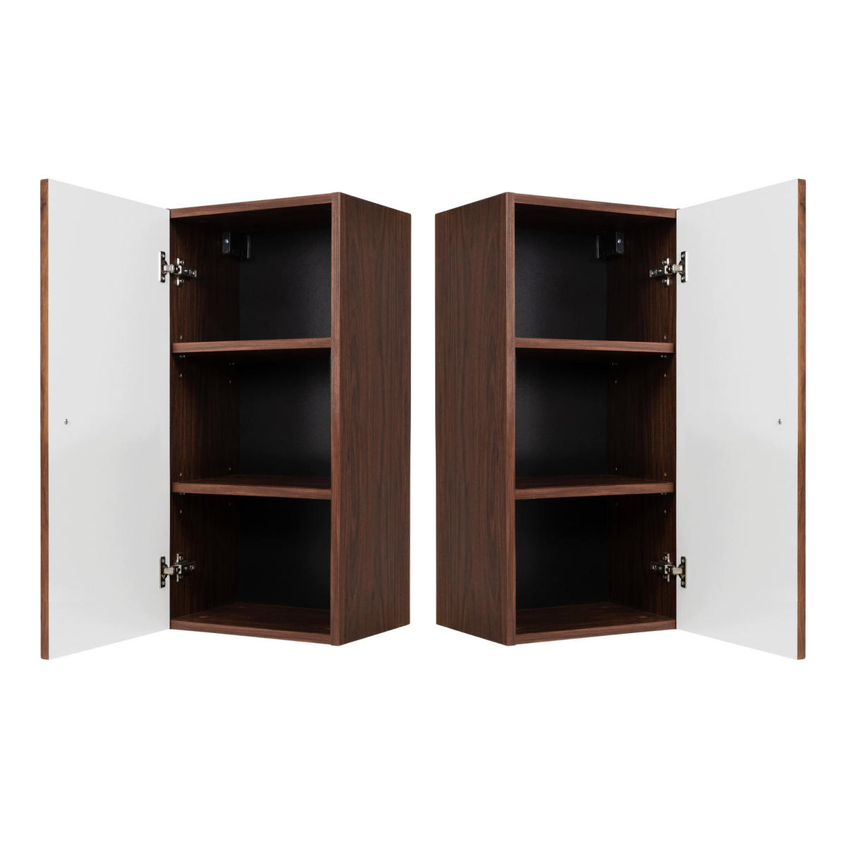 HÄNGESCHRANK BELLO geriffelt Walnuss 35/68/27 cm - Walnussfarben, Holzwerkstoff/Metall (35/68/27.2cm) - Rodan