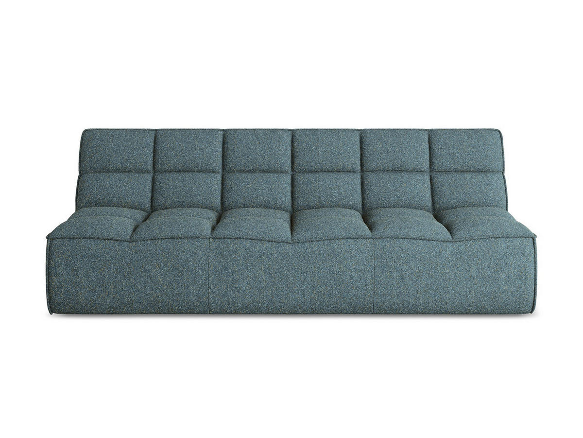 3-SITZER SOFA Strukturstoff Stoff Blau - Blau/Blaugrau, Kunststoff/Textil (210/75/93cm) - Makamii