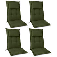 HOCHLEHNERAUFLAGE HighLux HL 120/52/7cm Dunkelgrün 4tlg - Dunkelgrün, Textil (50/7/120cm) - Beautissu 