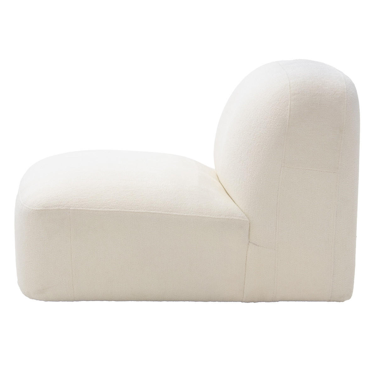 LOVESEAT aus Stoff, Beige - Beige, Metall (76/75/106cm) - Giga Meubel