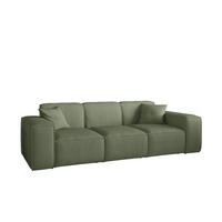 SOFA Celes Premium 3-sitzer Stoff Scala - Jadegrün, Holzwerkstoff/Textil (225/73/88cm) - Fun Möbel
