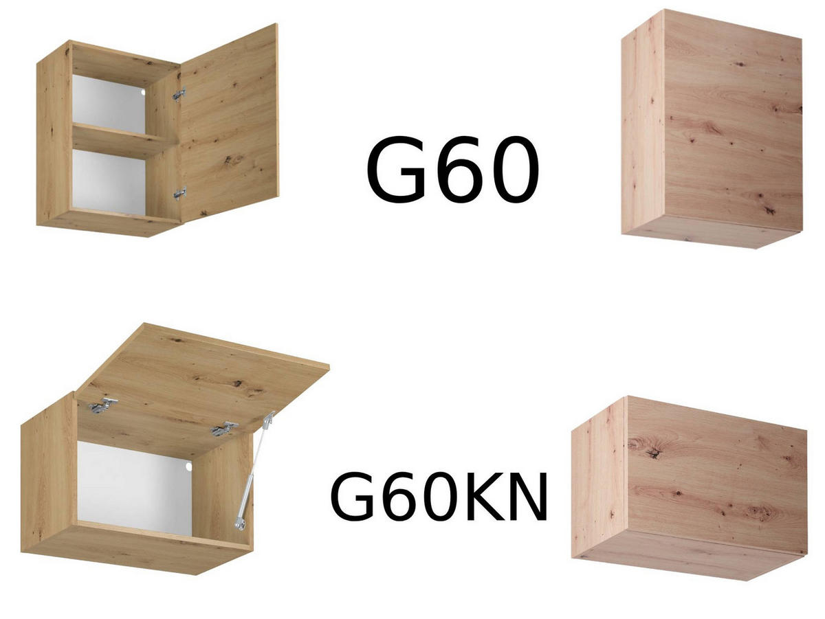 KÜCHENZEILE 420 cm - Langen KL12-M420 - in Artisan Eiche - Eiche Artisan, Holz (420/212/58cm)