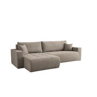 ECKSOFA Armari Mit Schlaffunktion - Taupe, Holzwerkstoff/Textil (277/154cm) - Fun Möbel
