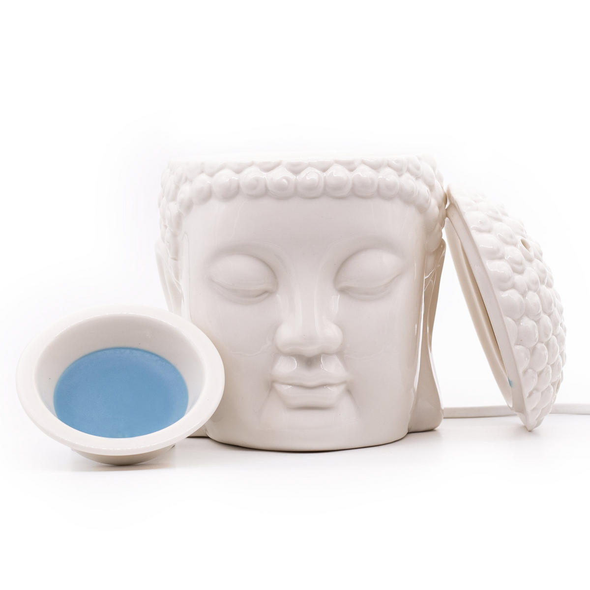 CANDLE Brothers Duftlampe Buddha - Weiß, Keramik (14.5/18/9cm)