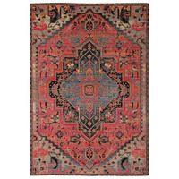 KURZFLOR DESIGNER TEPPICH MODERN VINTAGE ORIENT MUSTER - Pink/Rot, Textil (140/200cm) - Pergamon