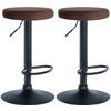 BARHOCKER 2er Set Samt braun - Braun, Textil/Metall (38.5/60/38.5cm) - CLP