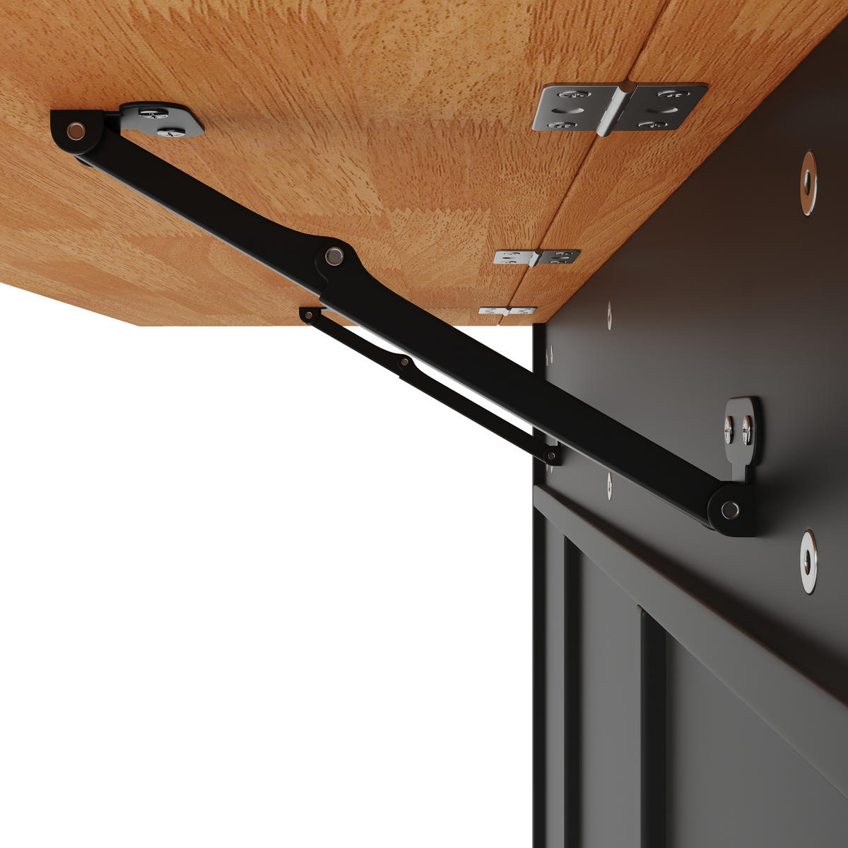 KÜCHENINSEL 122x74.5x91.5cm Schwarz mit 8 Schubladen & 5 Rollen - Schwarz, Holzwerkstoff (122/91.5/74.5cm) - Modfu