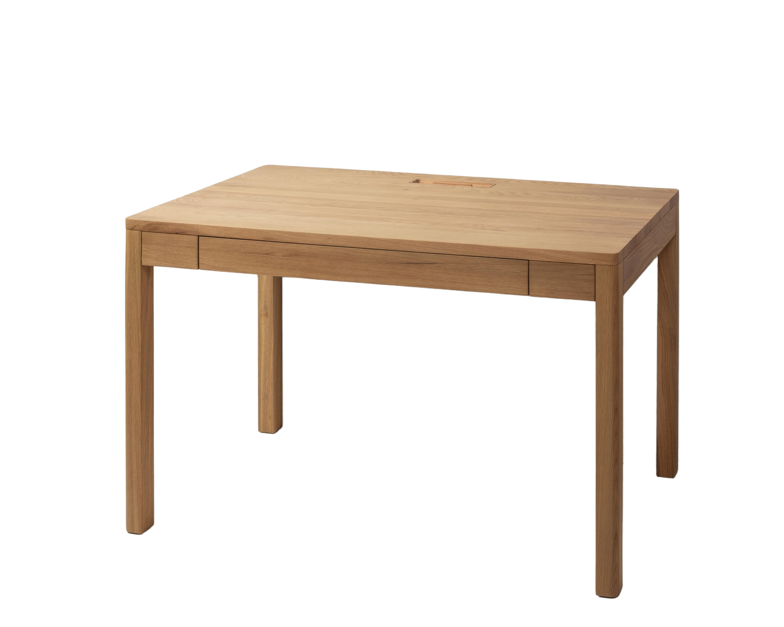 SCHREIBTISCH Franz, Natur Massiveiche - Beige, Holz (65/120/75cm) - WOODEK