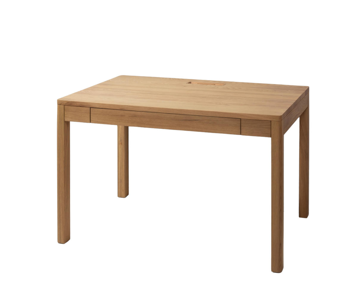 SCHREIBTISCH Franz, Natur Massiveiche - Beige, Holz (65/120/75cm) - WOODEK
