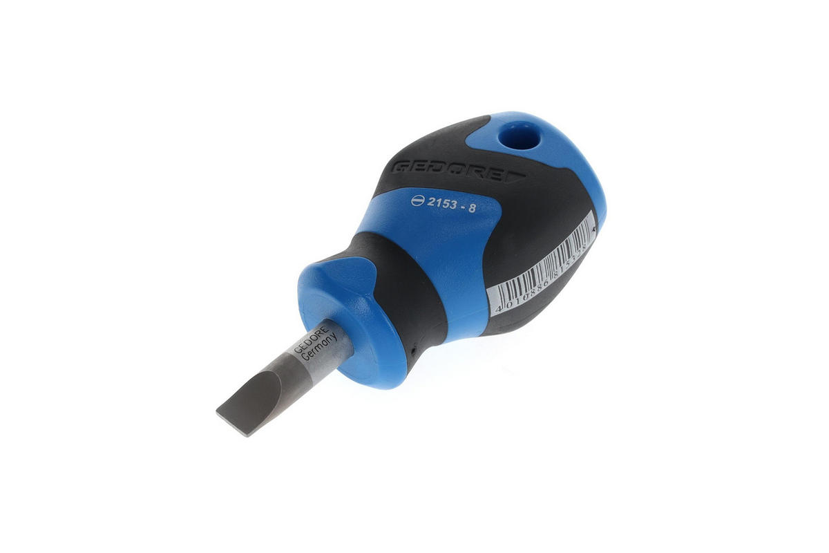 2153 8 SCHRAUBENDREHER, KURZE FORM, SCHLITZ 8 MM - Multicolor, Kunststoff/Metall (8/20cm) - Gedore