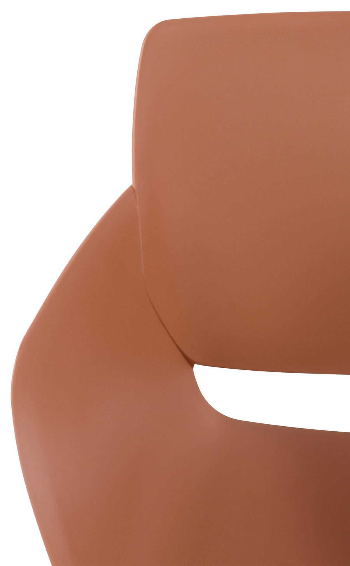 STUHL Kunststoff Terracotta - Terra cotta, Kunststoff/Metall (58/80/54cm) - CLP